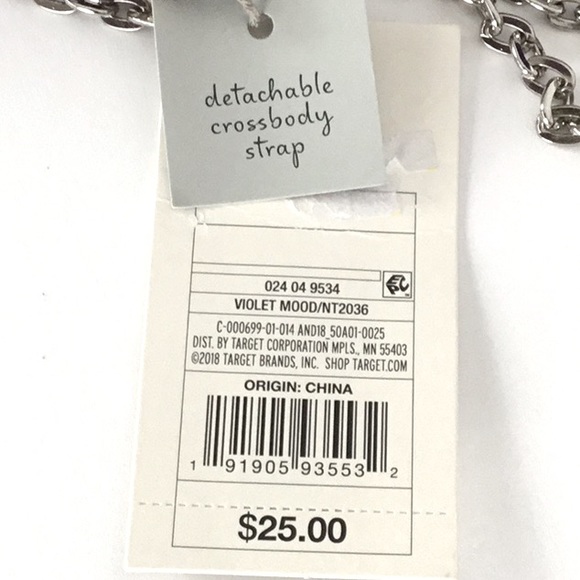 A New Day Purple Cross Body bag Detachable Strap Whimsical Fairy Punk Cocktail - Picture 5 of 9